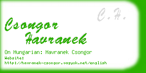 csongor havranek business card